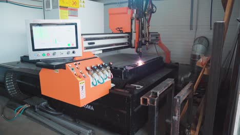 cnc plasma cutting machine, wide push in establisher