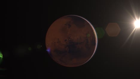 el planeta marte girando en el espacio exterior... orbitando el planeta marte... viajando al planeta rojo marte en el espacio... elementos de este video proporcionados por la nasa.