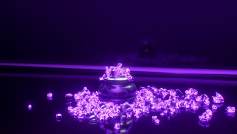 purple crystal abstract 3d render