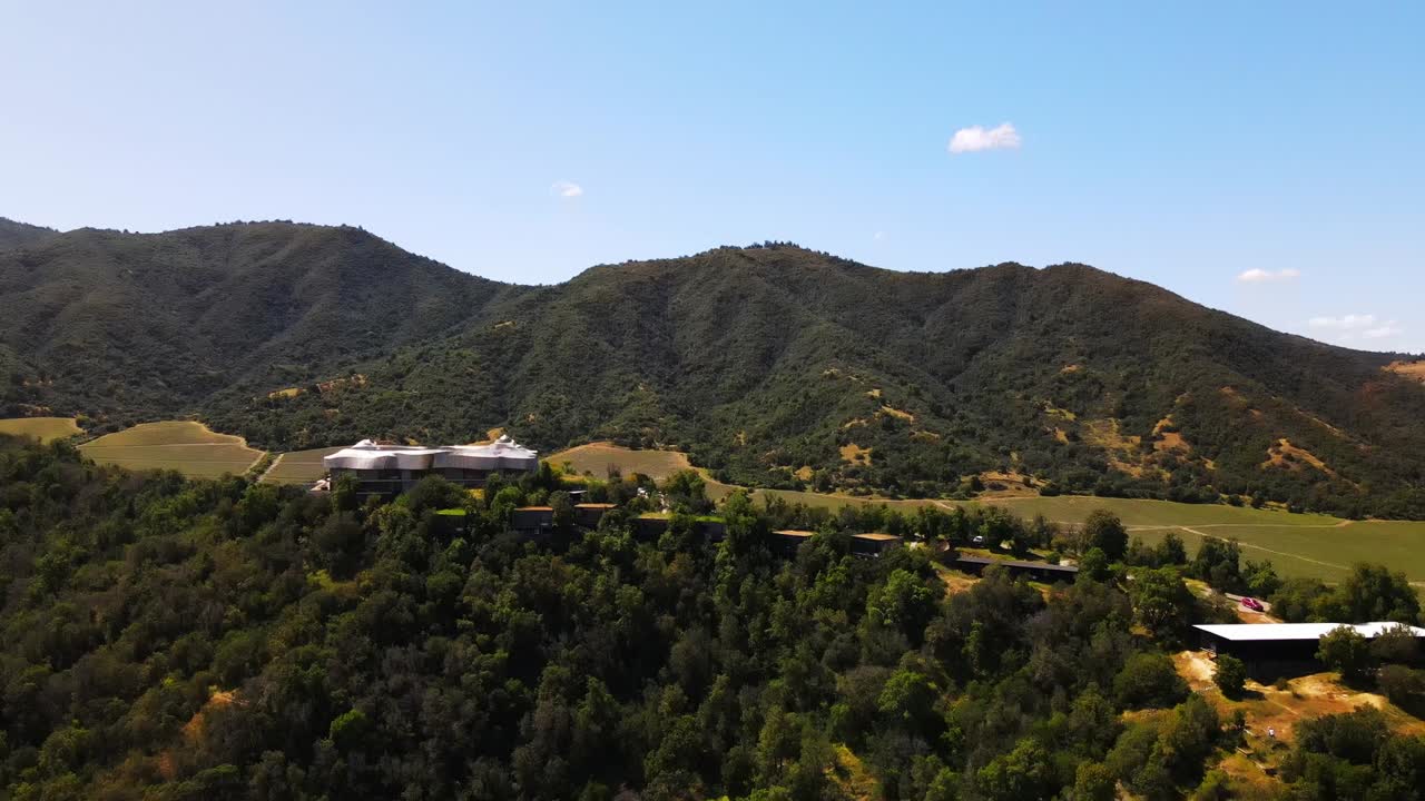 vik 호텔, millahue, 칠레, uhd 4k의 공중 촬영