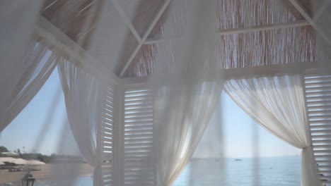 view through the curtains