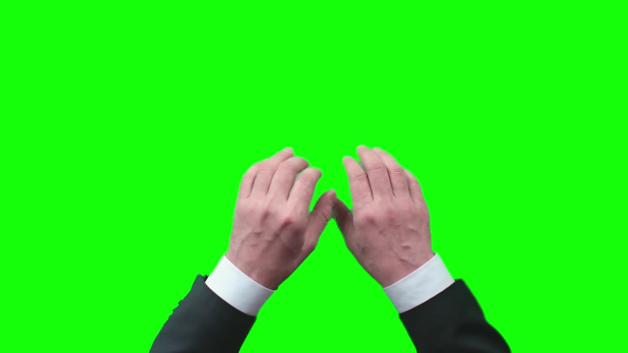 Man Typing on Green Screen