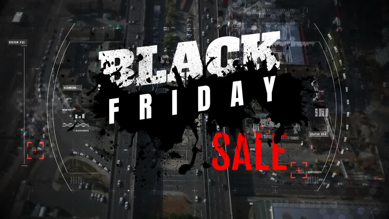 video generado digitalmente de la venta del viernes negro 4k