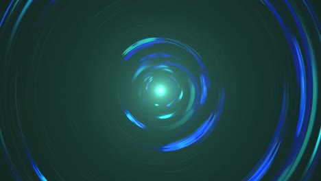 abstract blue and green spiral rings background