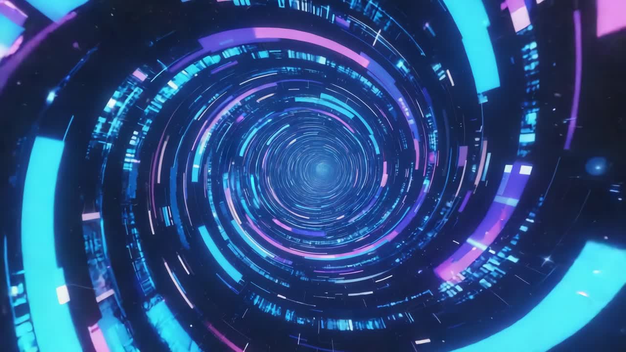 Abstract Digital Tunnel Vortex Background