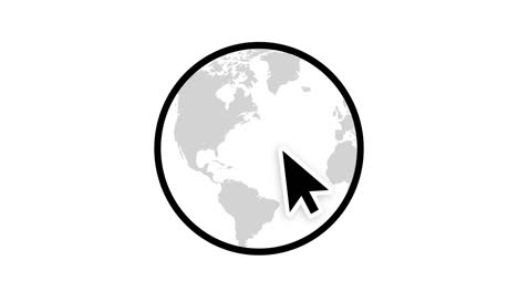 Cursor click on the globe