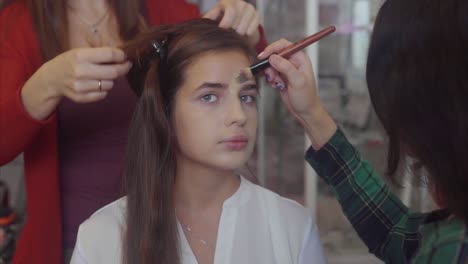 makeup application