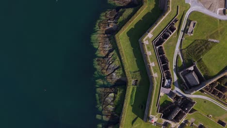 Aerial view of Charles Fort, star-shaped in Kinsale harbour, County Cork