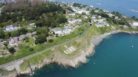 aerial view of the 7 eire located in dalkey