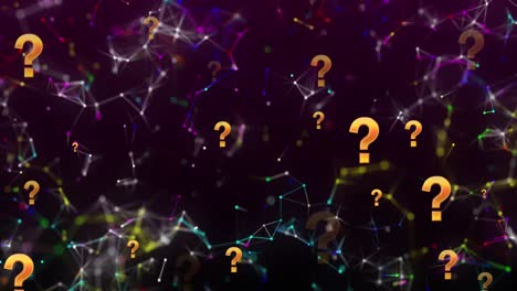 Animation-of-question-mark-icons-over-network-of-connections-on-black-background