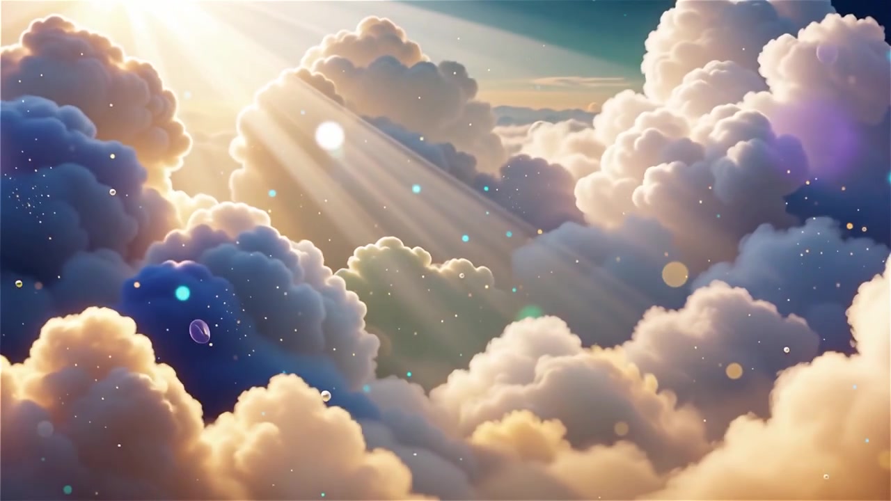 Christian Heavenly Light Worship Background