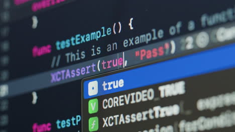 Code Snippet Showing a Unit Test Result