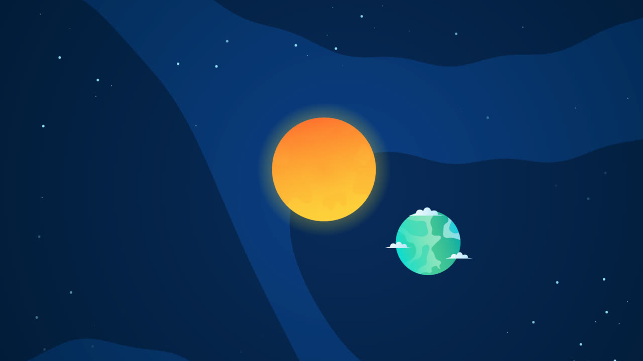 An animation of a Gradient winter solstice infographic template