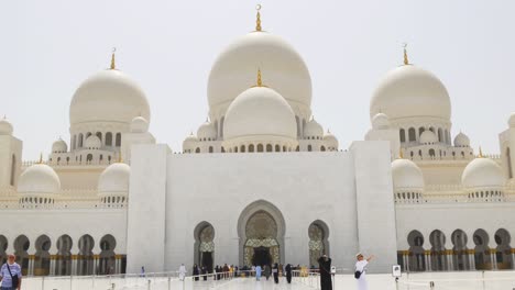 uae summer day light main arabic mosque entrance 4k