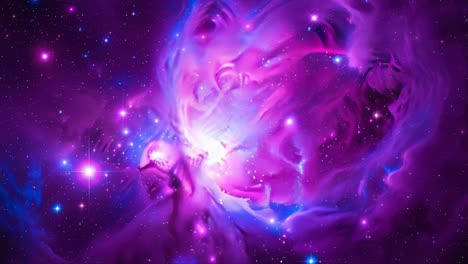 a stunning cosmic display of colorful nebulae and stars, showcasing the vast beauty of the universe in mesmerizing shades of purple and blue