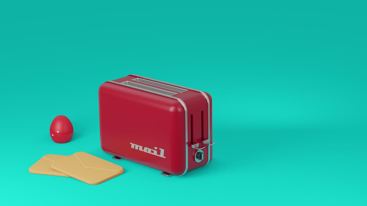 Animace konceptu e-mailu.