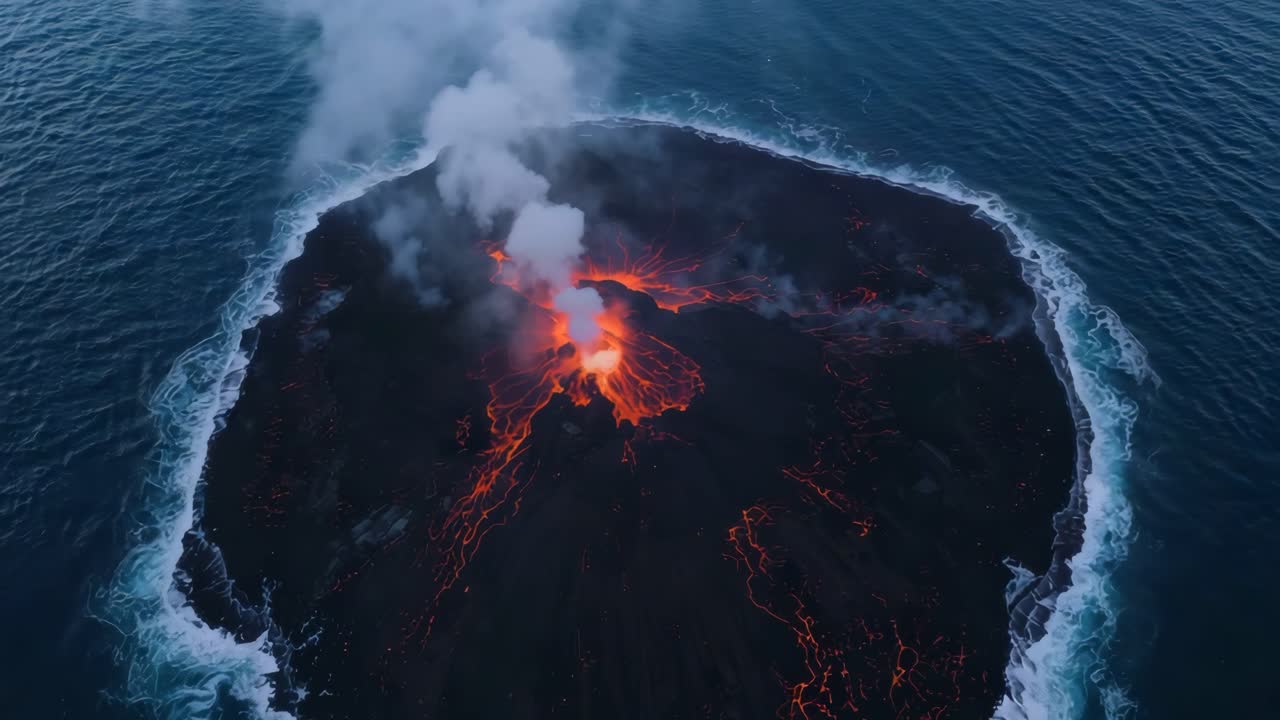 Volcanic Eruption in the Ocean