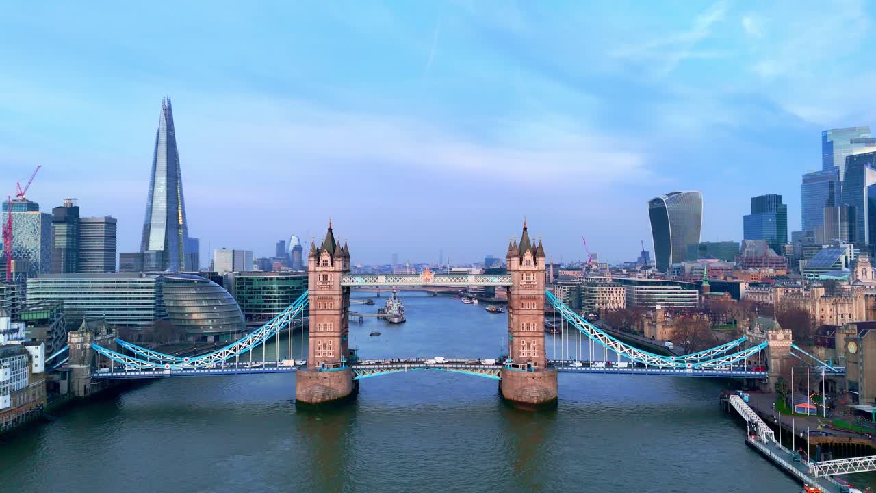 Tower Bridge spans the Thames in the heart of England’s vibrant capital