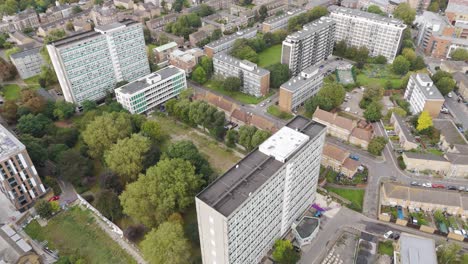 aerial view of a residential area in london