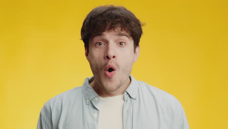 man with a surprised expression