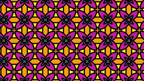 seamless texture of repeating bright pink and yellow mystic shapes background slide animation