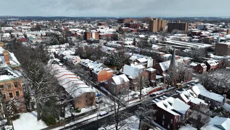 Quaint-american-city-snow-covered-after-snowstorm-in-winter