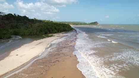 Flying-over-the-ocean-and-shore