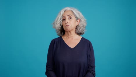 woman with a sad expression