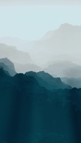 dramatic foggy mountain landscape