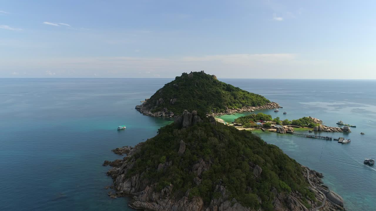 열대 섬 의 공중 사진