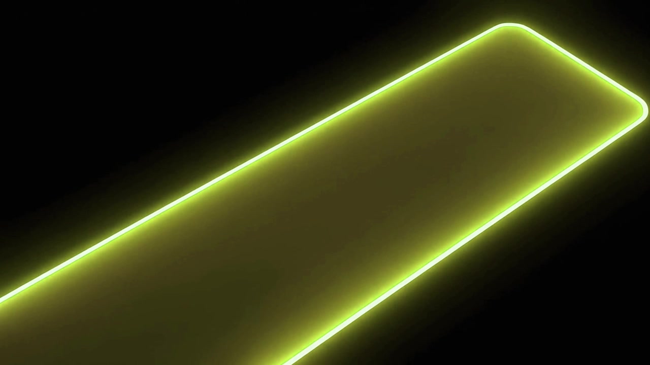 Glowing Neon Green Rounded Rectangle Frame on Black Background