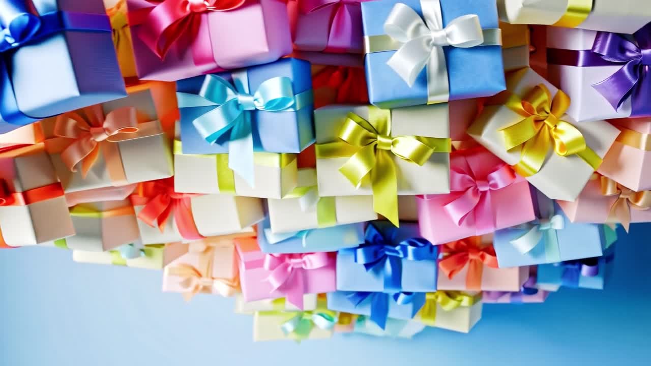 Colorful Stack of Gift Boxes
