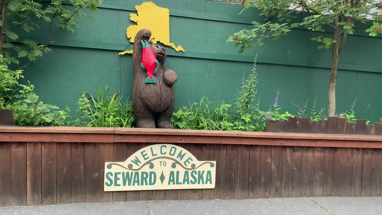 수어드 알래스카 곰과 물고기