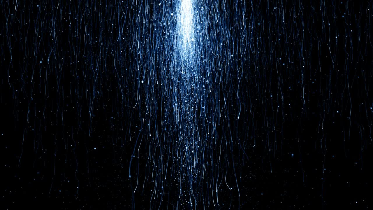 partículas de polvo azul abstracto luz bokeh títulos de movimiento bucle de fondo cinematográfico