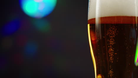 close up of a glass of beer