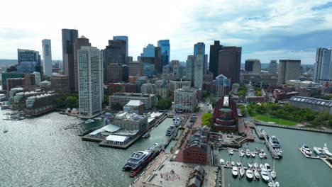 boston skyline panorama paisaje urbano del puerto de boston en