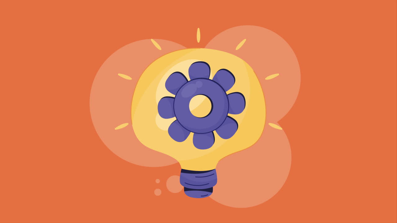 ajuste del engranaje en la animación del bulbo