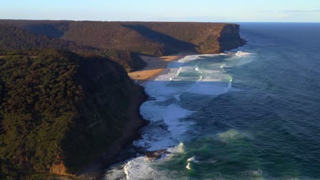 fishing huts on little garie beach near little garie point in royal national park, new south wales, australia