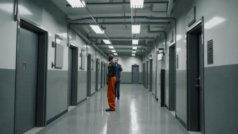 prison scene with prisoner and guard
