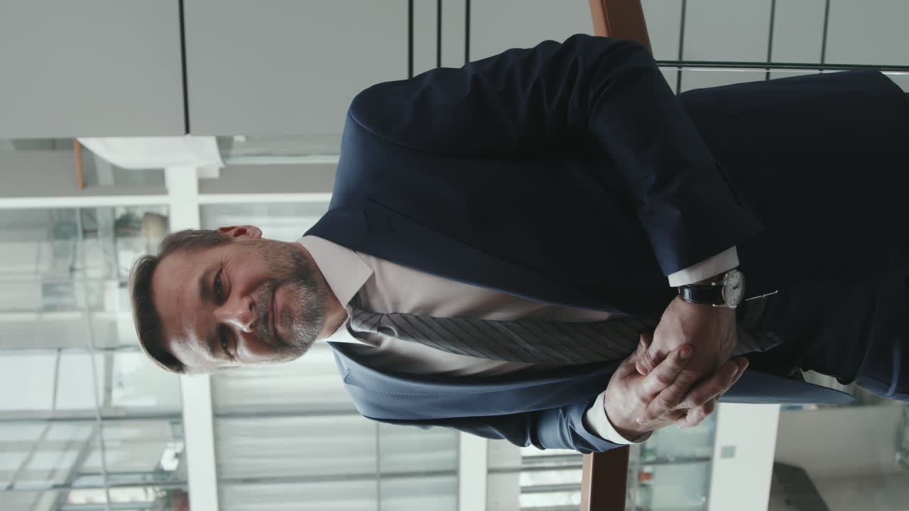 Vertical Portrait of Mature Business Man