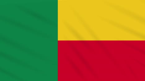 benin flag waving cloth, background loop