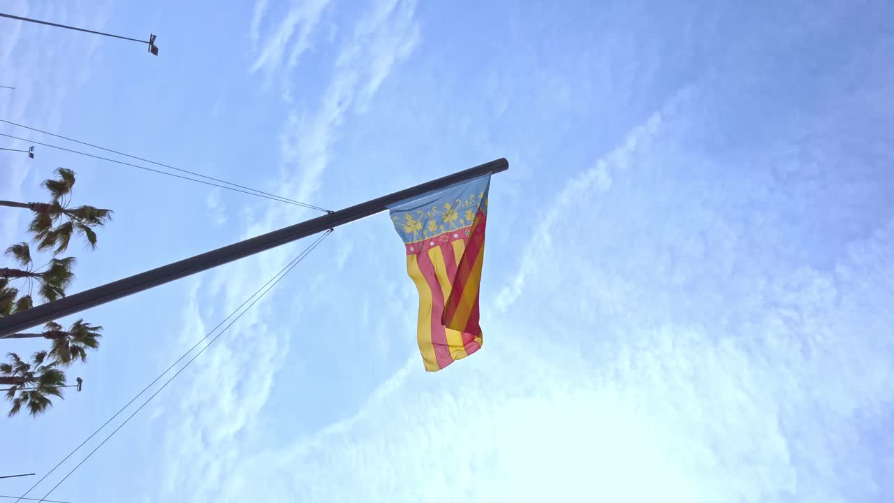 American flag is blow in Rowes Wharf in Boston
