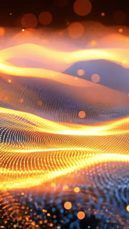 A blurry image of a wave with a lot of sparkles. The image has a dreamy, ethereal quality to it, as if it were captured in a dream. The sparkles add to the sense of movement and energy