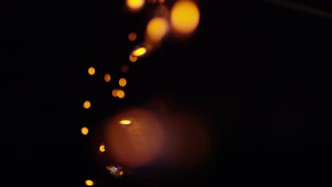 garlands, glare, out of focus and in focus