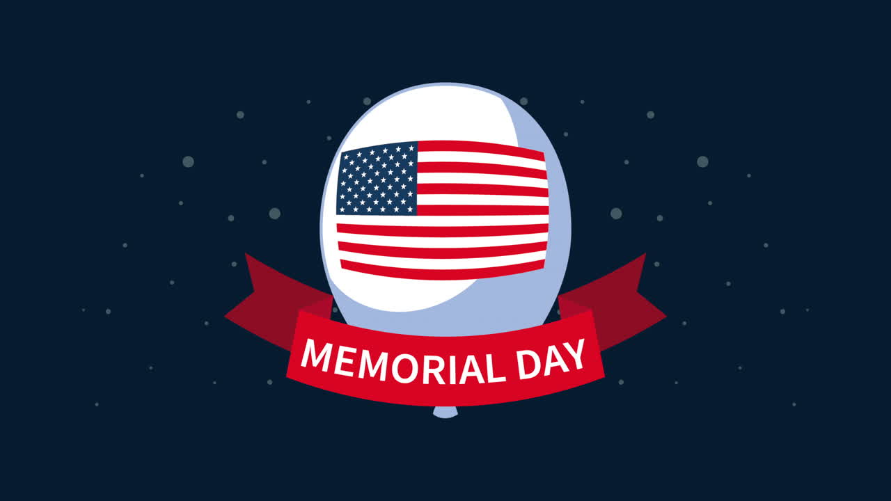 해피 메모리얼 데이 (happy memorial day) 는 미국 국기와 함께 리본으로 쓰여진 글자입니다.