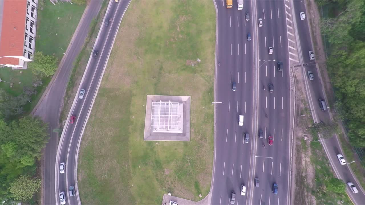 From the top view of 'Esfera Caracas' and the Francisco Fajardo Highway, in Caracas, Venezuela