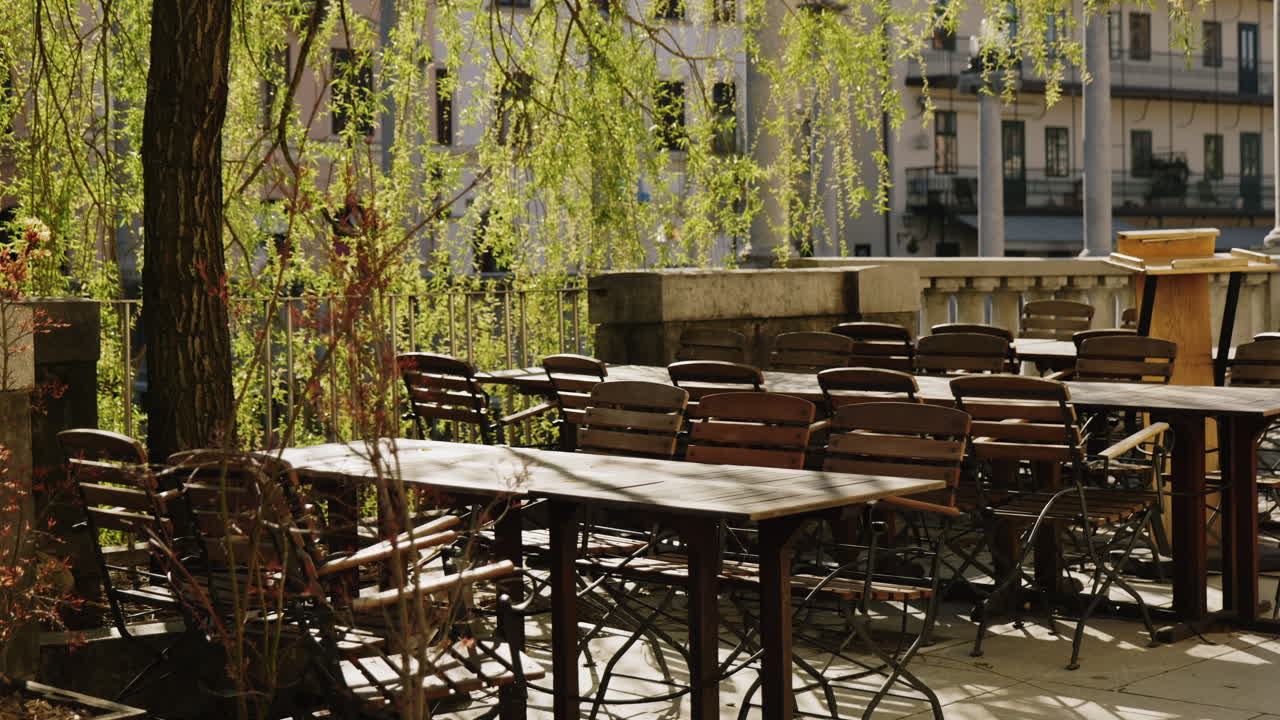 Outdoor Cafe in a City Setting