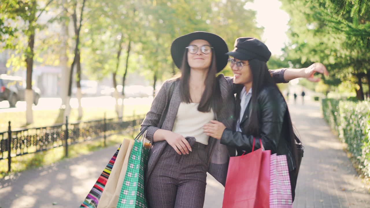 Two Friends Enjoying a Shopping Spree