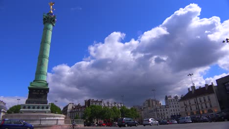 a roundabout in paris bastille district 1