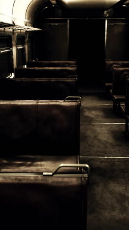 empty train carriage interior